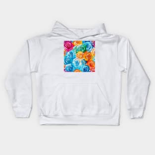 Rainbow roses Kids Hoodie